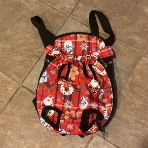 Pet Red Holiday Plaid One-Piece Harness approx 14” x 10”. For small pet